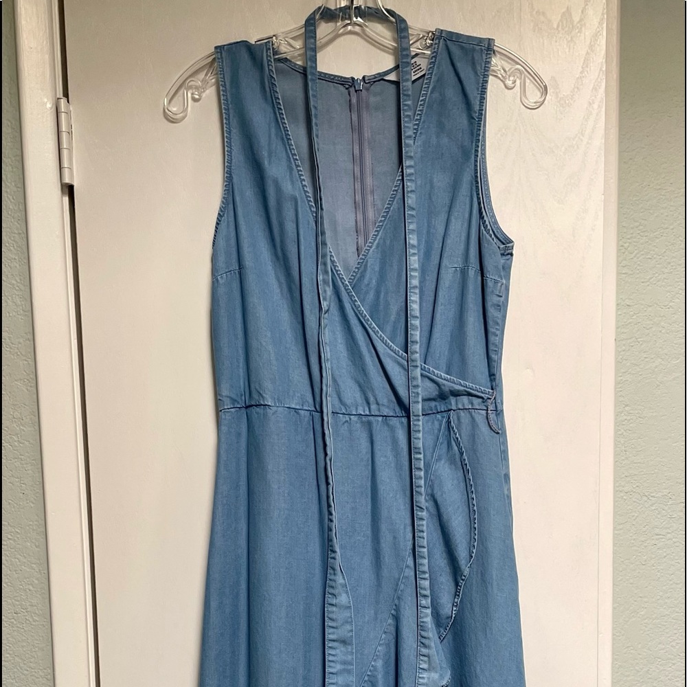 Denim high-low hem dress